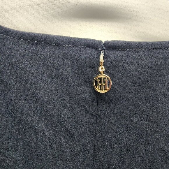 NEW Tommy Hilfiger Women's Scuba Fit and Flare Midi Dress Navy Blue Size 12 $119 - Picture 8 of 12